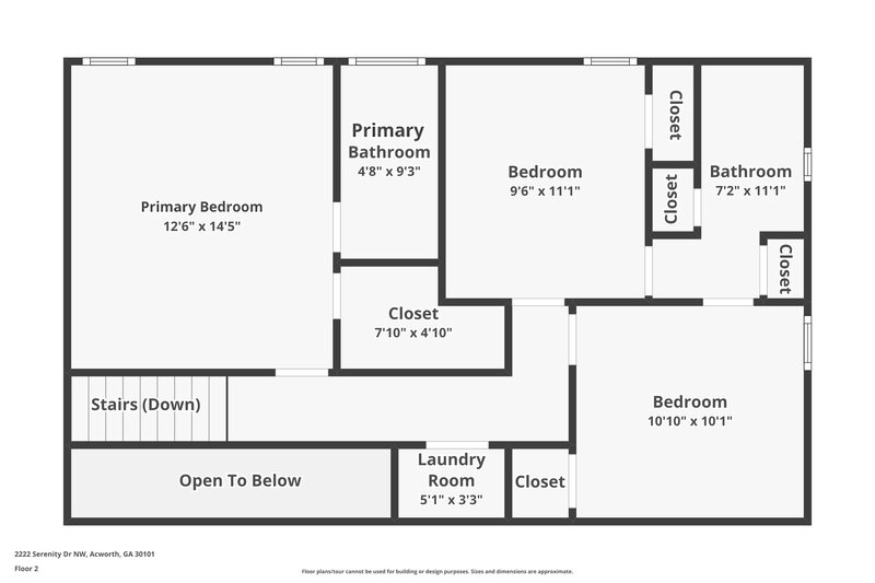 2,090/Mo, 2222 Serenity Dr NW Acworth, GA 30101 Floor Plan View 2