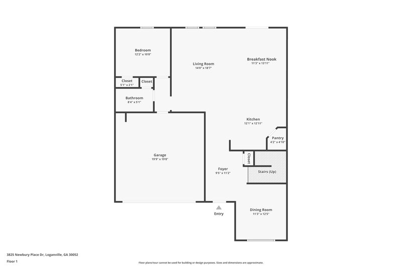 2,780/Mo, 3825 Newbury Place Dr Loganville, GA 30052 Floor Plan View