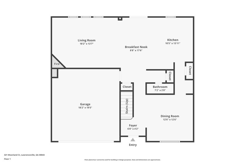 2,330/Mo, 321 Moorland Ct Lawrenceville, GA 30043 Floor Plan View