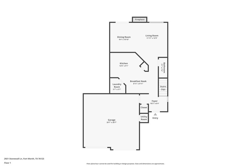 1,925/Mo, 2921 Stonewall Ln Fort Worth, TX 76123 Floor Plan View