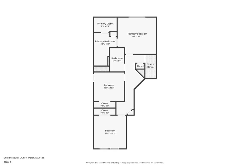 1,925/Mo, 2921 Stonewall Ln Fort Worth, TX 76123 Floor Plan View 2