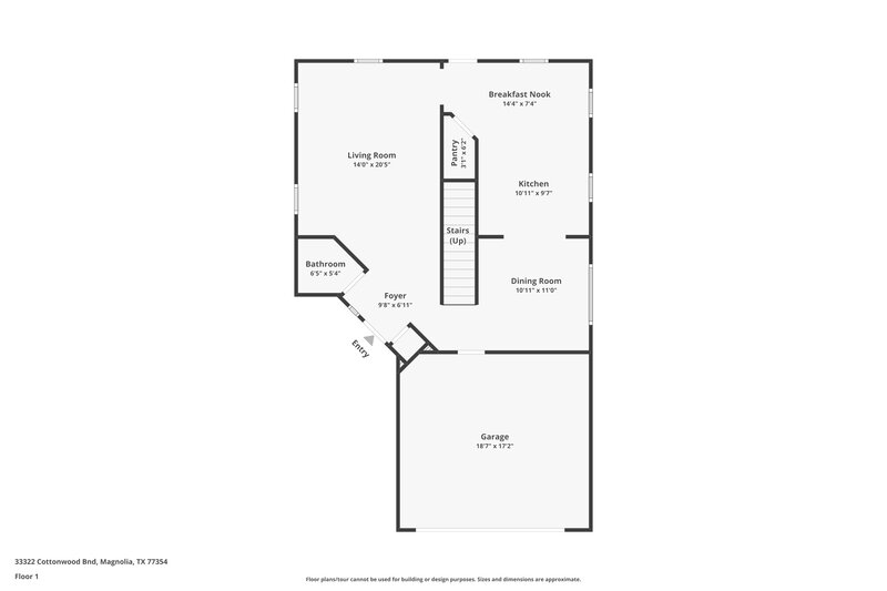 1,785/Mo, 33322 Cottonwood Bnd Magnolia, TX 77354 Floor Plan View