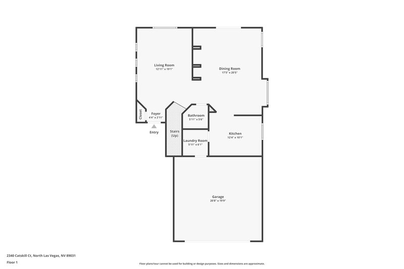 2,135/Mo, 2340 Catskill Ct North Las Vegas, NV 89031 Floor Plan View