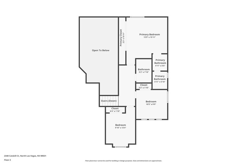 2,135/Mo, 2340 Catskill Ct North Las Vegas, NV 89031 Floor Plan View 2