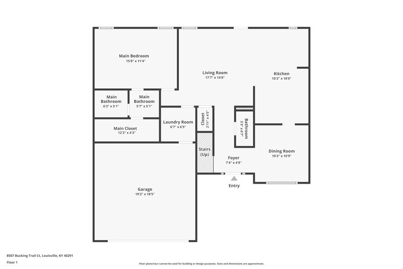 2,275/Mo, 8507 Bucking Trail Ct Louisville, KY 40291 Floor Plan View 2
