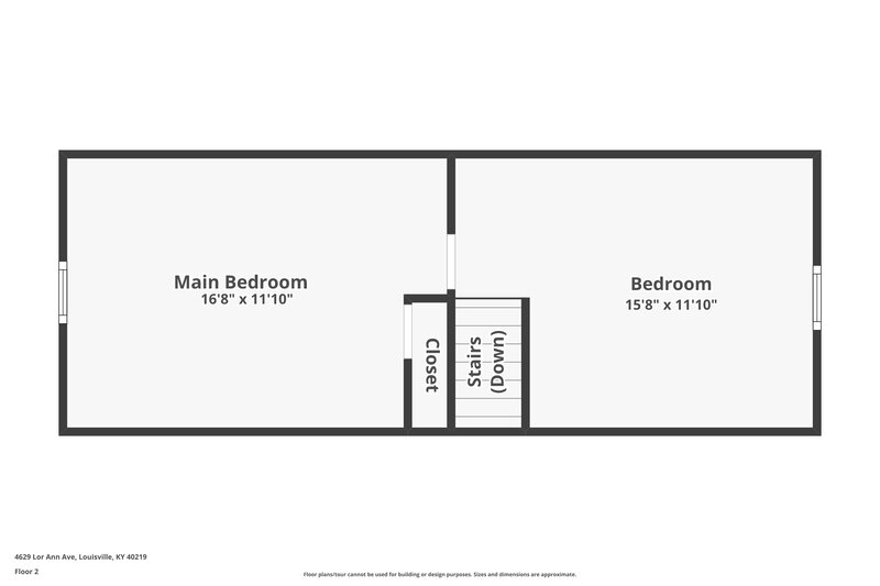 1,600/Mo, 4629 Lor Ann Ave Louisville, KY 40219 Floor Plan View 3