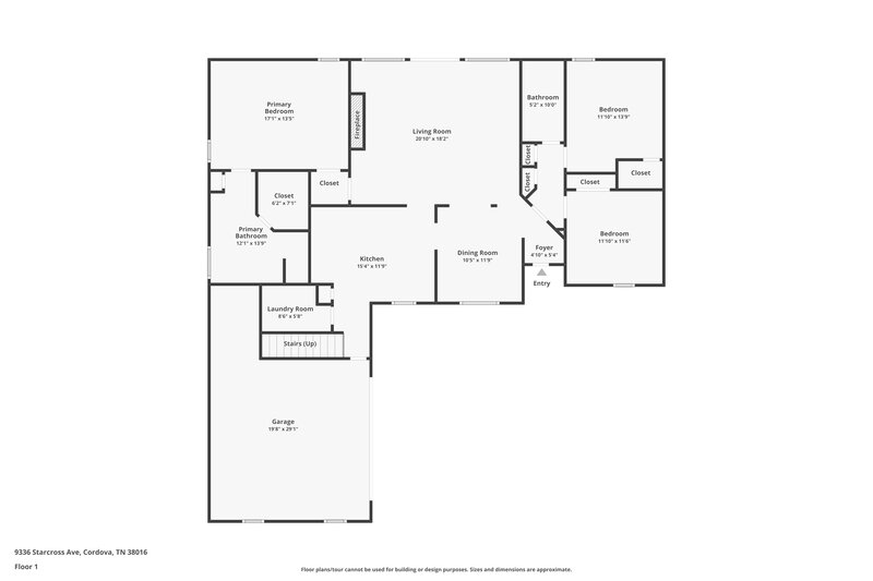 2,165/Mo, 9336 Starcross Ave Cordova, TN 38016 Floor Plan View