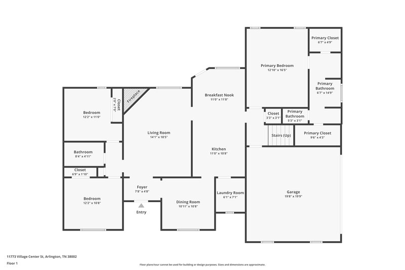 2,055/Mo, 11773 Village Center St Arlington, TN 38002 Floor Plan View