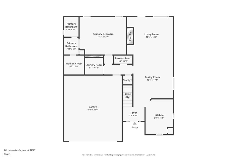 2,640/Mo, 141 Hutson Ln Clayton, NC 27527 Floor Plan View