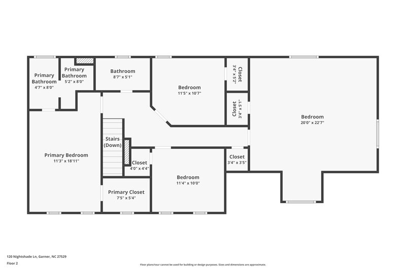 3,200/Mo, 120 Nightshade Ln Garner, NC 27529 Floor Plan View 2
