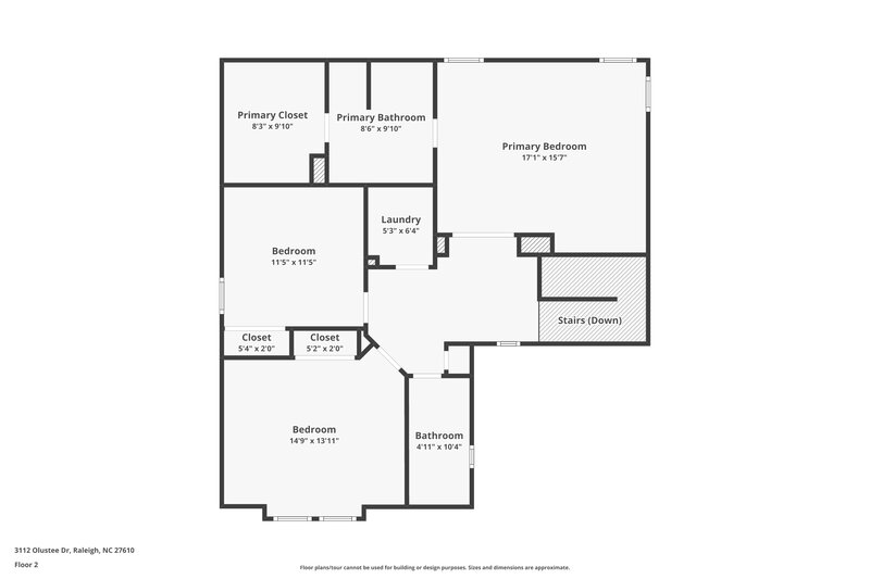 2,080/Mo, 3112 Olustee Dr Raleigh, NC 27610 Floor Plan View 2
