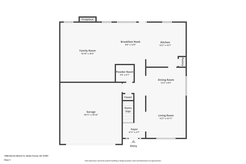 2,715/Mo, 1008 Martin Bench Court Wake Forest, NC 27587 Floor Plan View