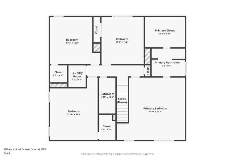 2,715/Mo, 1008 Martin Bench Court Wake Forest, NC 27587 Floor Plan View 2