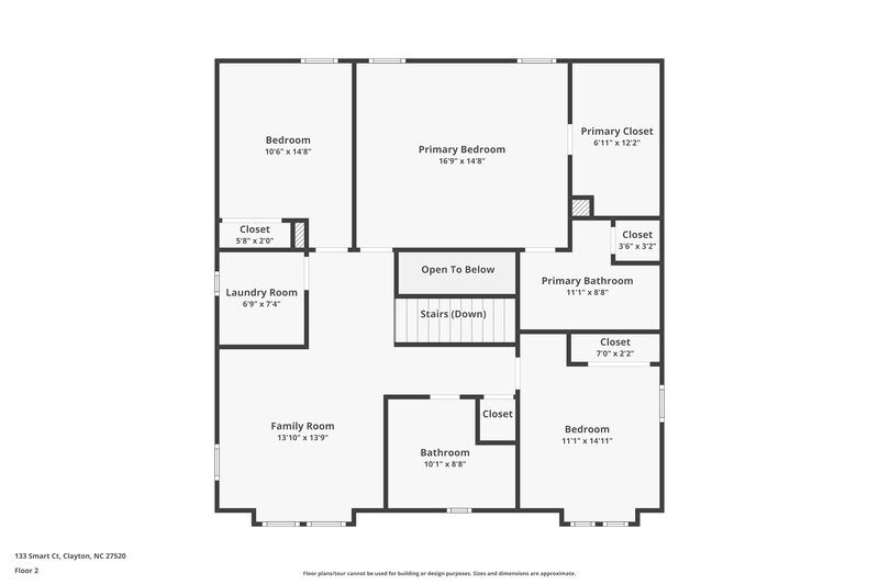 2,005/Mo, 133 Smart Court Clayton, NC 27520 Floor Plan View 2