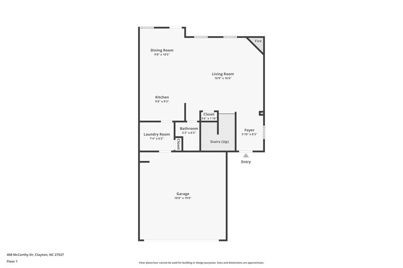 2,850/Mo, 408 McCarthy Drive Clayton, NC 27527 Floor Plan View