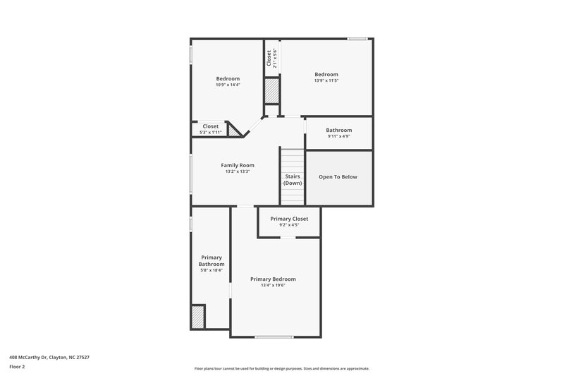 2,850/Mo, 408 McCarthy Drive Clayton, NC 27527 Floor Plan View 2