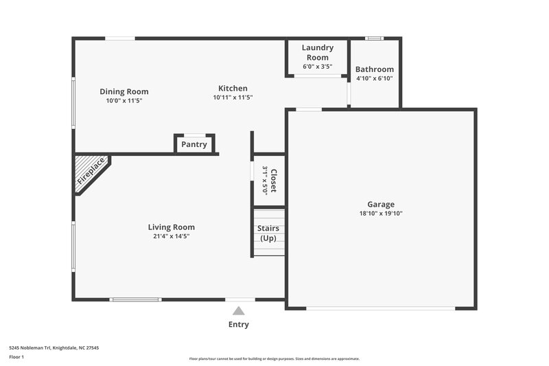 2,800/Mo, 5245 Nobleman Trl Knightdale, NC 27545 Floor Plan View