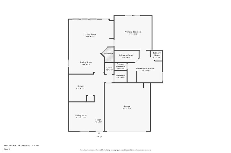 2,385/Mo, 9850 Red Iron Crk Converse, TX 78109 Floor Plan View