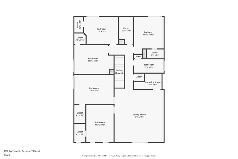 2,385/Mo, 9850 Red Iron Crk Converse, TX 78109 Floor Plan View 2
