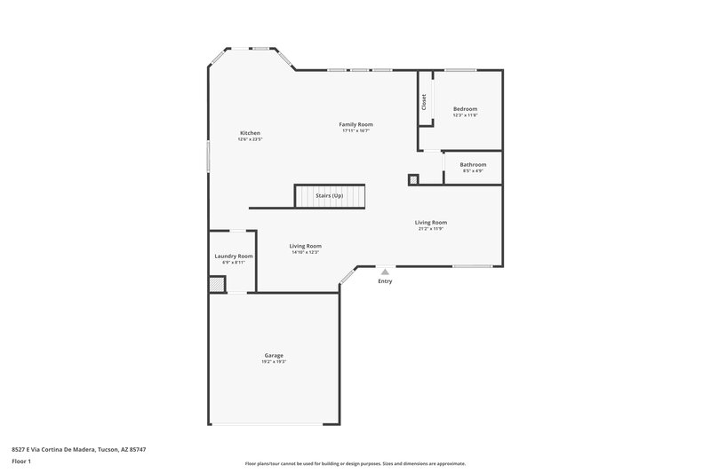 2,810/Mo, 8527 E Via Cortina de Madera Tucson, AZ 85747 Floor Plan View