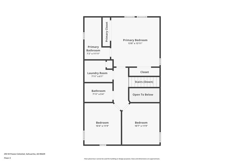 1,815/Mo, 293 W Paseo Celestial Sahuarita, AZ 85629 Floor Plan View