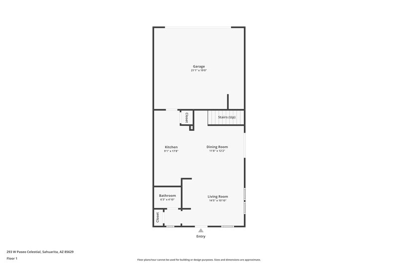 1,815/Mo, 293 W Paseo Celestial Sahuarita, AZ 85629 Floor Plan View 2