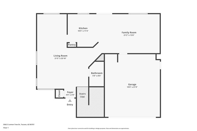 2,285/Mo, 5562 S Lemon Tree Dr Tucson, AZ 85757 Floor Plan View